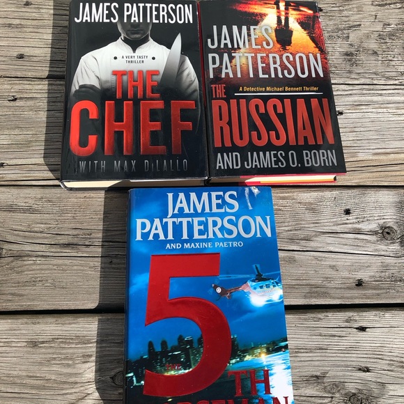 3 JAMES PATTERSON Hardcover Books / The Chef / The Russian / 5th Horseman - Picture 1 of 4